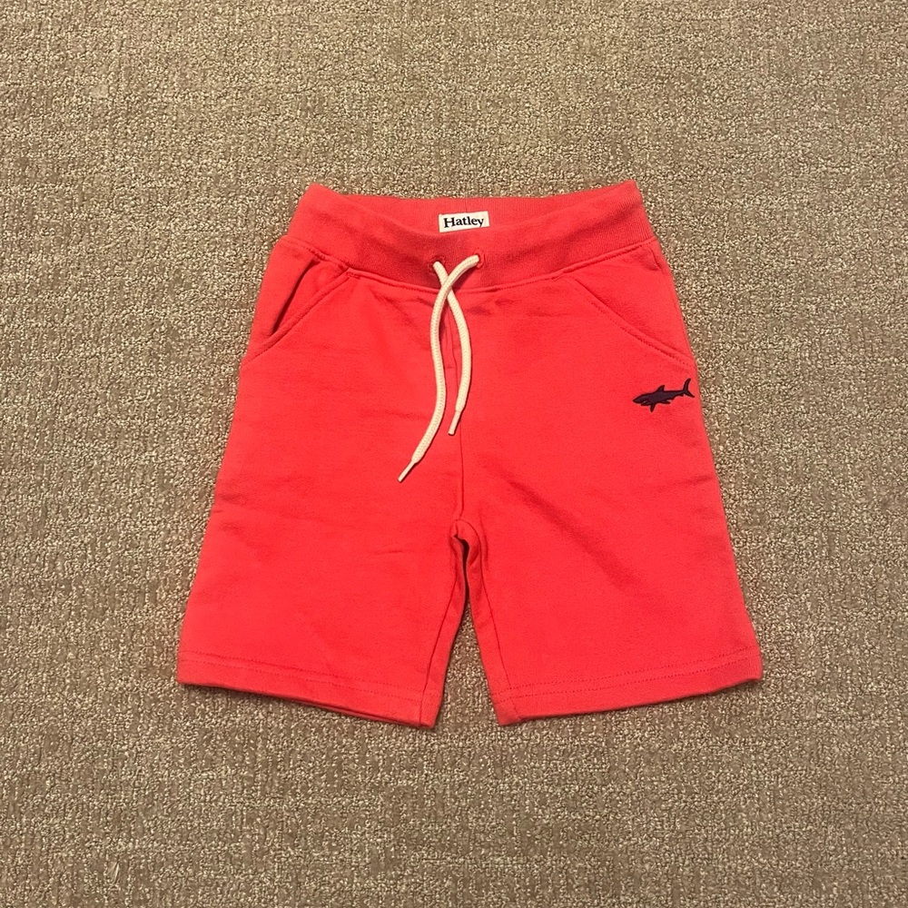 NWOT Hatley Toddler Boy’s Red Terry Shorts with Shark